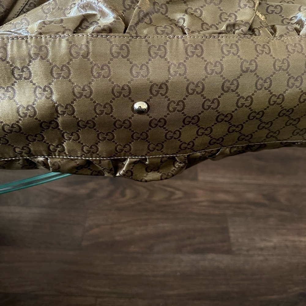 💎AUTHENTIC Gucci GG Crystal Coated Canvas Abbey D-Ring hobo Shoulder Bag 💎 - Picture 12 of 16